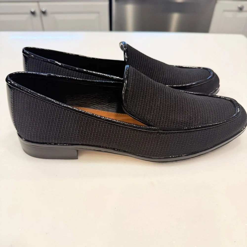 Donald Pliner Shoes Women's Tamryn Loafers Stretch Fabric & Leather Black New